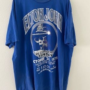Elton John oversized blue tee
